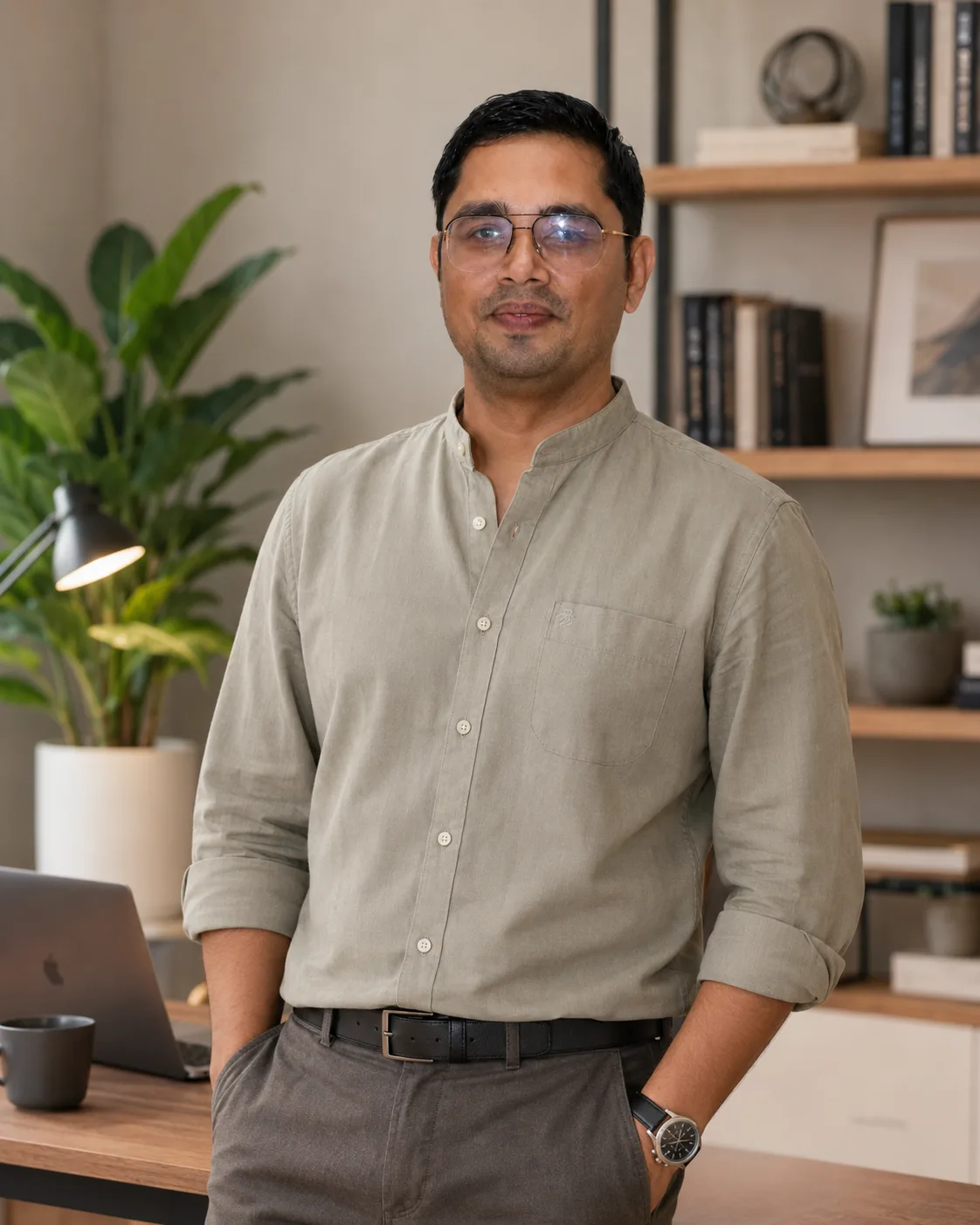 Close crop of Awanish, looking directly ahead